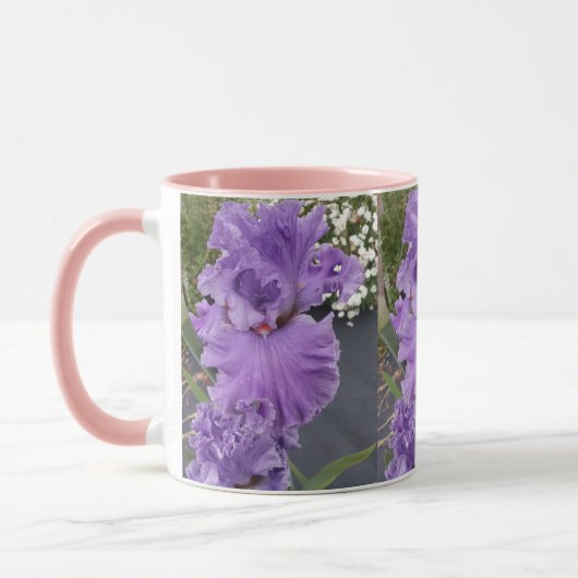 Iris Iriss Fleur Violette Fleur Florale Mug (Gauche)
