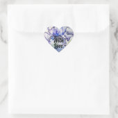 Iris Irissen Bloemen Blauw Waterkleur Met Liefde Hart Sticker (Tas)