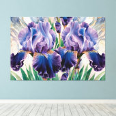 *~* IRIS Irissen  Bloemen TV2 Canvas Print (Insitu (Houten vloer))