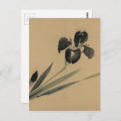 Iris Japans Ukiyo-e Art Briefkaart (Voorkant / Achterkant)