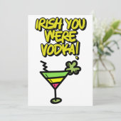 IRIS Je Was Vodka Grappige St. Patrick's Day Meme  Feestdagenkaart (Staand voorkant)