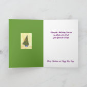 Iris kerstboomKaart Feestdagen Kaart (Binnen)