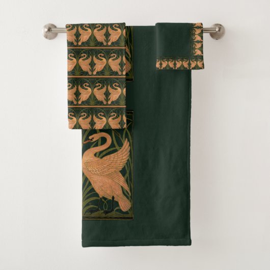 Iris kraan groen goud bad handdoek (Insitu)