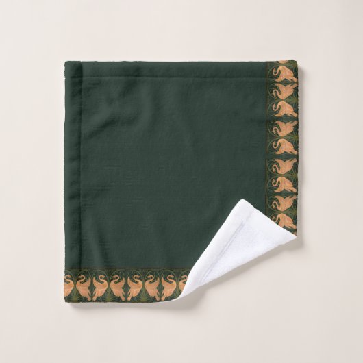Iris kraan groen goud bad handdoek (Wasdoekje)