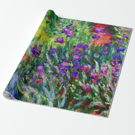 Iris langs de tuin door Claude Monet Cadeaupapier