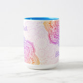 Iris Mandala 15 oz. Personalized Mug (Centre)