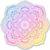 Iris Mandala op maat gesneden vinyl sticker (Voorkant)