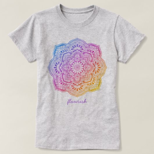 Iris Mandala Persoonlijk T-Shirt (Design voorkant)
