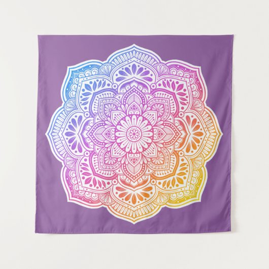 Iris Mandala Tapestry Wandkleed (Voorkant)