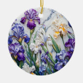 Iris marmeren keramisch ornament (Voorkant)