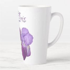  Iris meisje naam paarse lente bloemen Latte Mok