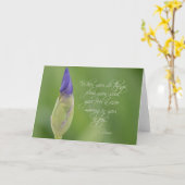 Iris met Citaat Kaart (Gele Bloem)