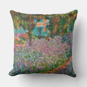 Iris Monet Tuin Giverny bloemen Buitenkussen