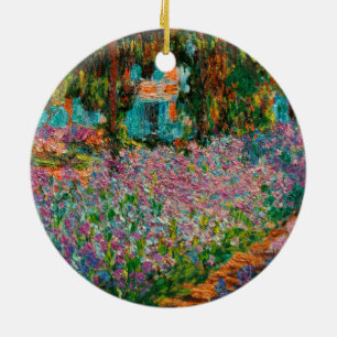 Iris Monet Tuin Giverny bloemen Keramisch Ornament