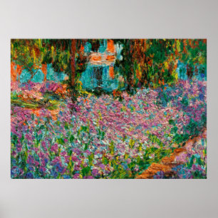 Iris Monet Tuin Giverny bloemen Poster