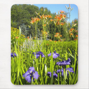 Iris N Daylilies garden Mousepad Muismat