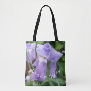 Iris na de regen. Tekst. Tote Bag