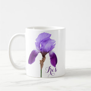  Iris naam  paarse iris bloemen Koffiemok