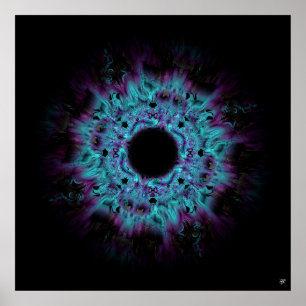 Iris nevel - kleurrijk abstract patroon v4 poster