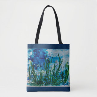 Iris op de All-Over-Print Canvas tas van de waterk