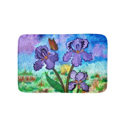 Iris op Sunrise Bathmat Badmat (Voorkant)
