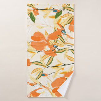 Iris orange : motif floral transparent