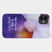 Iris Paarse aanloopfoto met geratuurde citaat Case-Mate iPhone Case (Achterkant (horizontaal))