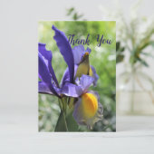Iris Paarse Bedankkaart (Staand voorkant)