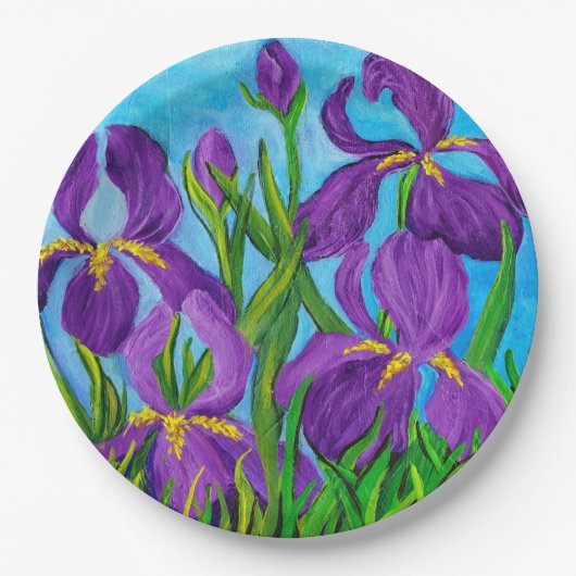 Iris papieren bord (Voorkant)