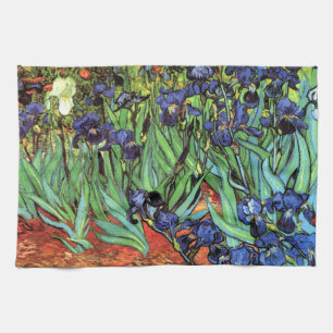Iris par la serviette de cuisine de beaux-arts de