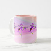 Iris (Pastel Burst) ~ Mug de café floral (Devant gauche)
