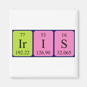 Iris periodiek table name magnet magneet