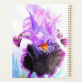 Iris Pourpre Fleur Aquarelle Florale Anniversaire (Dos)
