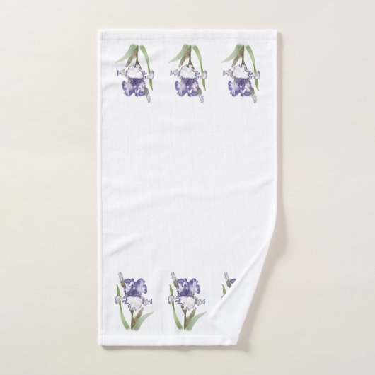 Iris pourpre rouillé (Serviette à main)