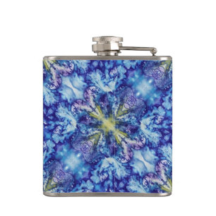 Iris Print Design Flask Heupfles