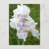 Iris Rebloomer Carte d'anniversaire - personnalise (Devant)