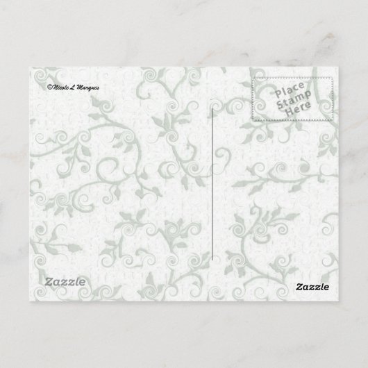 Iris Roos en Shamrock! Briefkaart (Achterkant)