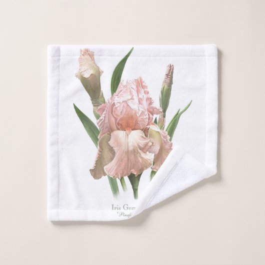 Iris rose (Gant de toilette)