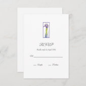 Iris RSVP Kaartje (Voorkant / Achterkant)