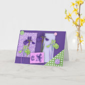 Iris Scrapbook Birthday Kaart (groot lettertype) (Gele Bloem)