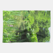 Iris serviette de thé de photo de parc par étang, (Horizontal)