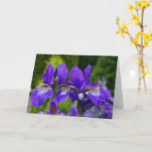 Iris sibirica bloemenfotografie kaart (Gele Bloem)