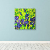 Iris Stretched Canvas afdrukken (Insitu (Houten vloer))
