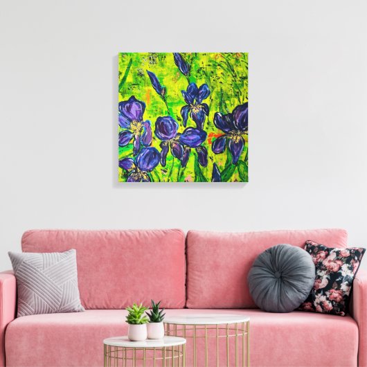 Iris Stretched Canvas afdrukken (Insitu (Woonkamer))