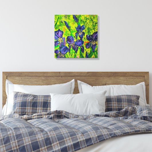 Iris Stretched Canvas afdrukken (Insitu (Slaapkamer))