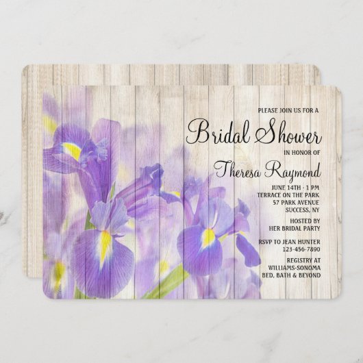 Iris Sur Invitation Au Bois (Devant / Derrière)