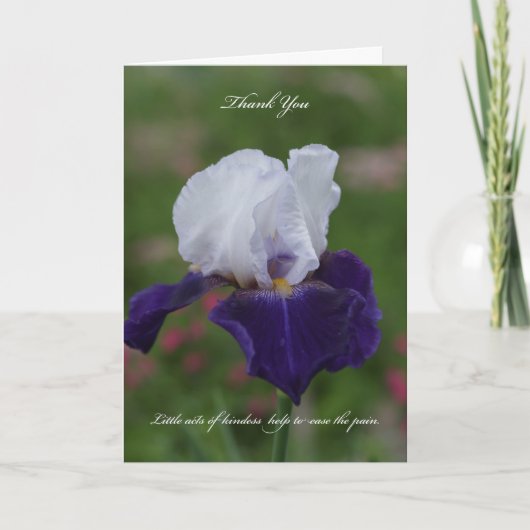 Iris Sympathy Thank You Card Bedankkaart (Voorkant)