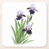 Iris Trio Vierkante Kartonnen Onderzetter (Voorkant)