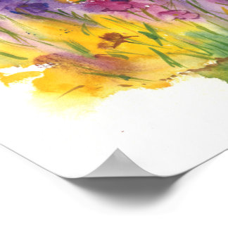 Iris Tuin Aquarelprint - 11 x14 Poster