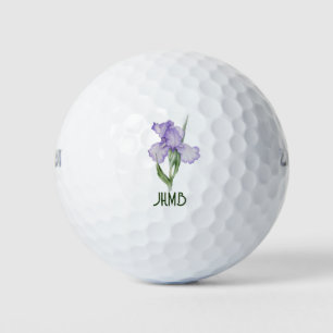 Iris Tuin Bloem Monogram Kunst Golfballen